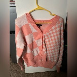 Pink cropped sweatshirt